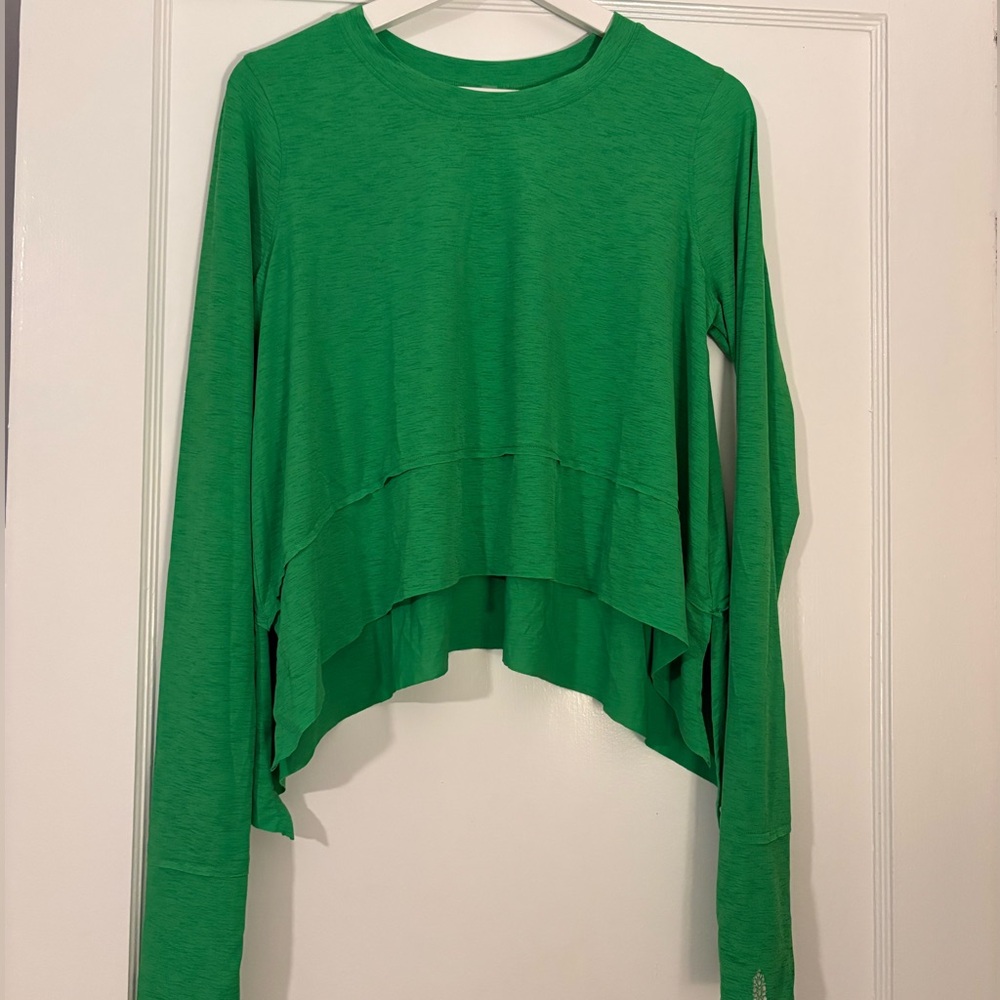 Free People Movement Tempo Long Sleeve Tee in Green *no longer sold*
